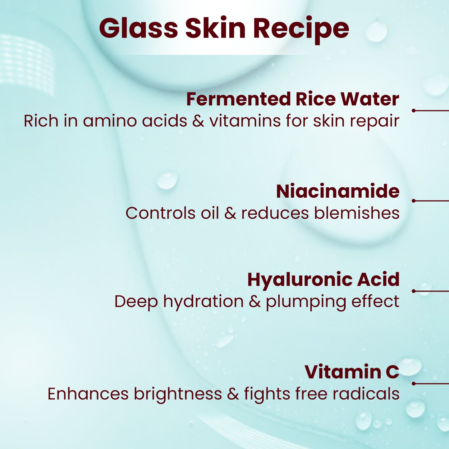SILKYFEM Luminous Rice Water Serum with 5% Niacinamide, Hyaluronic Acid & Alpha Arbutin for Glassy skin Glowing, Fades Blemishes & Pigmentation | Serum for Oily, Acne Prone, Dry Combination Skin| 50ml